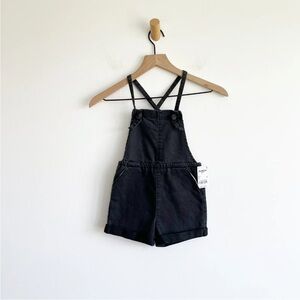 Oshkosh B'Gosh Vestbak Girls Faded Black Denim Jean Overalls Size 5 NWT